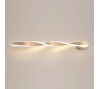 MSGIRVLZL Applique Murale Longue De Chevet Pour Chambre À Coucher, Applique Murale En Métal En Spirale Avec Abat-Jour En Silicblanc, Lumière D'Ambiance D'Éclairage Décoratif De Couloir Led Moderne, Ap
