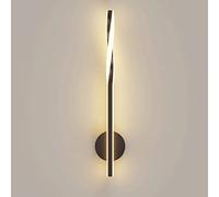 MSGIRVLZL Applique Murale Longue Linéaire Noire, Applique Murale À Bande Métallique Spirale, Applique Murale Led Moderne, Lumières D'Atmosphère D'Éclairage Décoratif De Chevet De Chambre À Coucher, Ap
