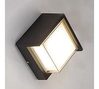 MSGIRVLZL Applique Murale Moderne En Alumi15 W, Demi-Couvercle Noir - Lèche-Mur Étanche Ip65, Applique De Jardin À Led, Applique Murale Pour Couloirs Intérieurs Extérieurs, Salon De Jardin/White Light