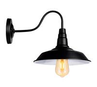 MSGIRVLZL Applique Murale Noire Vintage Américaine Éclairage Col De Cygne Applique Murale De Ferme Industrielle Lampe De Porche Led Pour Salle Den Intérieure - Douille E27 (Ampoule Non Incluse)