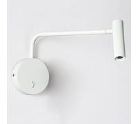 MSGIRVLZL Appliques Murales De Tête De Lit À Led 3W, Projecteur À Bras Long Réglable Moderne, Lampes D'Appoint Murales Créatives Pour Bureau De Projet D'Hôtel De Chambre [Classe Énergétique Blanc