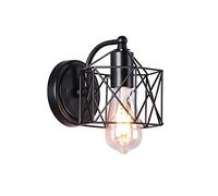 MSGIRVLZL Chinese Iron Wall Sconces E27 Vintage Fashion Light Plug-in Lava Lamps Suitable for Hallway, Loft, Passage, Cblack Wall Light Fixture