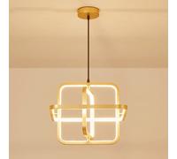 MSGIRVLZL Creative Square Line Light, Lampe Suspendue D'Éclairage De Salle À Manger En Métal, Lustres De Couloir À Led Modernes, Lampes De Suspension D'Îlot De Cuisine Simples Réglables Rotatives Diy/