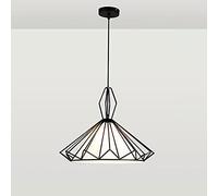 MSGIRVLZL E27 Suspension, Noir Fil Cage Plafonnier Suspension Vintage Loft Design Industriel Luminaire Pour Îlot De Cuisine Chambre Salon Salle À Manger [Classe Énergétique