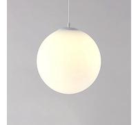 MSGIRVLZL Forme Sphérique Suspension Abat-Jour Blanc Laiteux, Lampe À Suspension Globe En Verre, E27 Bouche À Vis Raccord Moderne Simplicité Droplights Pour Chambre, Couloir, Bar, Cuisine/Warm Light