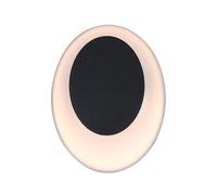 MSGIRVLZL Japanese Style Black Acrylic Led Wall Sconce, Retro Design Metal Wall Night Light, Suitable for Bedroom, Loft, Study, Decorative Lighting/Cool White