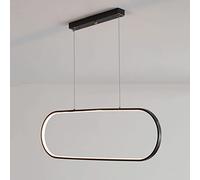 MSGIRVLZL Lampe À Suspension À Led Moderne Pour Salle À Manger, Lustre Linéaire Créatif En Laiton Avec Finition Noire, Lampe À Suspension Lumineuse Pour Décoration De Salon, Lustre À Bande D’Île Pour