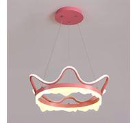 MSGIRVLZL Lampe À Suspension Couronne Créative, Lustres De Chambre D'Enfants En Métal, Éclairage Décoratif Moderne De Chambre De Princesse À Led 42W, Lampes À Suspension De Chambre À Coucher, Lumières