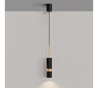 MSGIRVLZL Lampe À Suspension De Chevet, Lampes De Lecture Réglables, Lustre Led Moderne - 12 W, Long Tube En Métal Noir, Lampes D'Accentuation Pour Îlot De Cuisine, Lampes À Suspension Mini Flûte/Neut