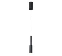 MSGIRVLZL Lampe À Suspension De Comptoir De Mini-Bar, Lampes Suspendues De Chevet À Led Modernes, Lampe À Suspension À Tube Long En Alumiavec Abat-Jour À Lentille Optique, Lustres À Flûte Noire Pou/Tr