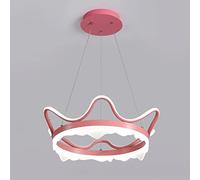 MSGIRVLZL Lampe À Suspension Décorative Couronne De Chambre De Princesse, Suspension Moderne À Led 36W, Lampes À Suspension En Métal En Fer Forgé Avec Abat-Jour En Acrylique, Lustres D'Éclairage De Ch