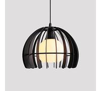MSGIRVLZL Lampe À Suspension Industrielle Créative, Corps De Lampe En Fer Forgé À Cage De Panier + Lampes Suspendues À Abat-Jour En Verre Globe, Luminaires E27, Lampes Suspendues Minimalistes Modernes