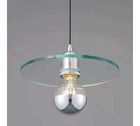 MSGIRVLZL Lampe À Suspension Industrielle Minimaliste, Éclairage Décoratif De Ferme, Lampes À Suspension En Métal Galvanisé Avec Abat-Jour En Verre, Lustres Ronds De Villa Moderne, Douille E27