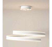 MSGIRVLZL Lampe À Suspension Linéaire Créative Pour Chambre À Coucher, Lumière D'Ambiance D'Éclairage Décoratif De Salle À Manger À Led Moderne 6000K, Lampes Suspendues En Métal Avec Abat-Jour En Acry