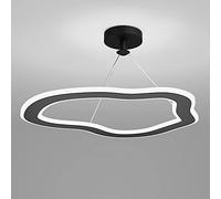 MSGIRVLZL Lampe À Suspension Ultra-Mince De Forme Géométrique Créative, Lampes Suspendues À Anneau En Métal Pour Salle À Manger, Lampe À Suspension À Led Réglable Moderne, Lustres D'Éclairage D'Îlot D