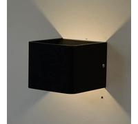 MSGIRVLZL Lampe De Chevet Carrée Créative, Applique Murale En Métal En Aluminium, Applique Murale D'Éclairage Haut Et Bas, Appliques Led Modernes 5W, Luminaires Décoratifs Simples Pour Chambre, Couloi