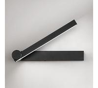 MSGIRVLZL Lampe De Lecture De Chevet, Applique Murale Linéaire En Métal Avec Fonction De Réglage À 180 °, Applique Murale Noire À Longue Bande, Appliques Murales Led Modernes 5 W, Appliques Murales Dé