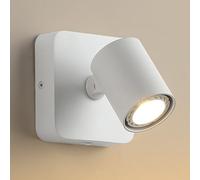 MSGIRVLZL Lampe De Lecture De Chevet Avec Fonction De Réglage 360 ° + 80 °, Mini Applique Murale En Métal, Appliques Murales Led Modernes, Luminaire Gu10, Applique Murale De Décoration De Chambre Si