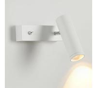 MSGIRVLZL Lampe De Lecture De Chevet Ultra Fine, Applique Murale En Métal Avec Interrupteur, Applique Murale Réglable 350° + 90°, Appliques Murales Led Modernes - 7 W - 3 Modes Couleurs, Appliques Mur