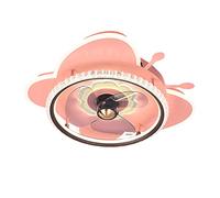 MSGIRVLZL Lampe De Ventilateur Papillon Créative, Plafonniers D'Éclairage Décoratifs Pour Chambre De Princesse, Plafonnier Led Moderne De 32 W Avec Ventilateur, Plafonniers En Métal Rose Avec Ventilat