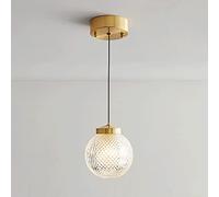 MSGIRVLZL Lampe Suspendue Creative Earth, Lampes Suspendues En Métal Doré Avec Abat-Jour Boule De Verre, Luminaires G9, Lampe À Suspension De Chevet Rétro, Lampes Décoratives Pour Restaurant
