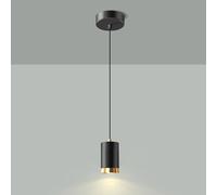 MSGIRVLZL Lampe Suspendue De Chevet Noire, Mini Downlight En Métal, Mini Lampe Suspendue À Tube Long, Douille Gu10, Lampes À Suspension D'Éclairage Décoratif De Chambre À Coucher, Lampes Suspendues Si
