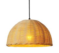 MSGIRVLZL Lampes À Suspension De Restaurant Vintage, Lampe À Suspension Tissée En Bambou Avec Prise E27, Suspension D'Éclairage Décoratif D'Îlot De Cuisine, Lampes À Suspension De Plafond Traditionnel