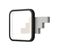 MSGIRVLZL Lampes De Chevet De Chambre Simple, Applique Murale Led Moderne, Applique Murale Carrée En Alliage D'Alumiavec Abat-Jour De Bande Acrylique Guide De Lumière, Appliques Murales D'Éclairage/Tr