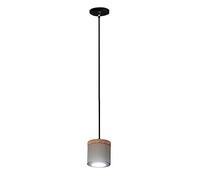 MSGIRVLZL Lampes Suspendues En Ciment Gris Avec Corps De Lumière En Bois Massif, Lampe À Suspension En Béton Led 5W, Lustres Cylindriques, Luminaire Suspendu Minimaliste Moderne Pour Chevet, Salle À M