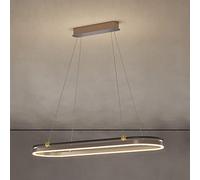 MSGIRVLZL Lampes Suspendues Linéaires Créatives, Lampes Suspendues À Long Anneau En Alumiavec Abat-Jour Guide De Lumière En Acrylique, Éclairage De Suspension À Led Réglable En Continu, Lampe D'Îlot D