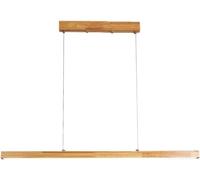 MSGIRVLZL Linear Wooden Light, Minimalist Lighting, Modern Nordic Style, Dimmable Led Chandelier, Industrial, Rustic, Ceiling Hanging Lamp for Kitchen, Island, Living Room/100Cm