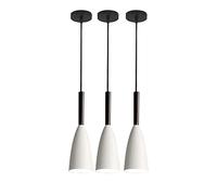 MSGIRVLZL Lot De 3 Lampes Suspendues Pour Restaurant, Lampe À Suspension Minimaliste En Forme D'Entonnoir Pour Îlot De Cuisine En Fer Forgé Avec Base E27, Luminaires De Chevet Pour Chambre À Coucher/B