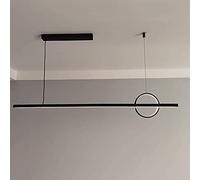 MSGIRVLZL Lustres À Longue Bande Pour Îlot De Cuisine, Suspension À Bande De Plafond, Lampe Suspendue Linéaire En Laiton Avec Accessoires D'Éclairage Décoratifs En Anneau, Lampes À Suspension Led Mode