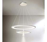 MSGIRVLZL Lustres De Plafond À Anneau Créatif À 2 Lumières, Lampe À Suspension Moderne À 3 Couleurs Changeantes Led Pour Salle À Manger, Luminaires À Suspension De Salon, Lampes Suspendues Pour Îlot D
