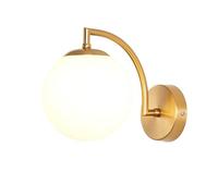 MSGIRVLZL Mid-Century Industrial Wall Sconce, White Opal Globes, Glass Bathroom Wall Light, Vintaged Wall Lamp for Bedroom, Bedside, Living Room, Farmhouse