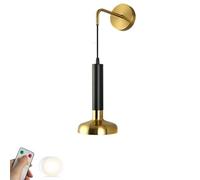 MSGIRVLZL Mid-Century Modernd Wall Sconce, Battery Powered, Wireless, Rechargeable, Hanging, Adjustable, Vintage, Industrial Farmhouse Style, Wireless Wall Lamp for Bedroom/a