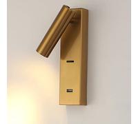MSGIRVLZL Mini Liseuse De Chevet Avec Prise USB, Applique Murale Led Moderne 3W Avec Fonction De Réglage De La Rotation À 350° + Angle Droit 90°, Liseuses De Nuit De Bureau Simples 3000K