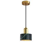 MSGIRVLZL Mini Suspension En Marbre, Lampe Suspendue En Laiton Avec Abat-Jour En Pierre, Lampes À Suspension De Chevet, Lampes À Suspension E27 Du Milieu Du Siècle, Lustres Au Design Minimaliste Pour