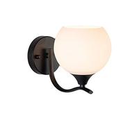 MSGIRVLZL Minimalist Style Black Iron Wall Sconces E27 Vintage Fashion Glass Wall Light Plug-in Lava Lamps Suitable for Hallway, Bedroom, Lighting Fixture/Single Head