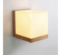 MSGIRVLZL Nouvelle Applique Murale En Bois De Style Chinois, Applique Murale À 1 Lumière, Applique Murale Intérieure Avec Verre Dépoli, Luminaires Muraux Pour Cuisines De Salon De Cuisine De Couloir