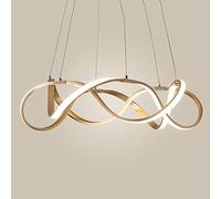MSGIRVLZL Plafonnier En Spirale À Led - Lampe Suspendue À Ondulations Torsadées De Concepteur Créatif Moderne - Lustre Télécommandé À Intensité Variable Pour Éclairage De Suspension De Salon [Classe É