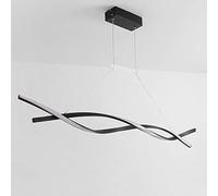 MSGIRVLZL Plafonnier Led Moderne À Intensité Variable Avec Télécommande - Lustre En Forme De Vague Acrylique En Spirale, Lampe Suspendue Au Design Créatif Pour Éclairage De Bureau De Salon - Blanc Fro