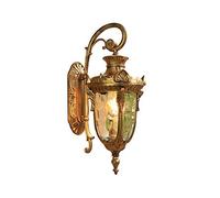 MSGIRVLZL Radical Upside Down Lighting Fixture European Retro Outdoor Waterproof Wall Sconce Classic Balcony Asle Patio Glass Lantern E27 Edison Decor Garden Outdoor Spot/Laiton