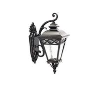 MSGIRVLZL Retro E27 Upside-Down European Light Fixture, Black Wall Sconce, Antique Shop Lamp, Warehouse, Balcony, Alley, Farmhouse, Patios, Glass Wall Lantern, Outdoor Spotlight