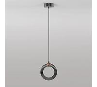 MSGIRVLZL Suspension À Anneau Créatif Avec Finition Noire Perle, Lampes De Suspension De Chevet À Led Modernes, Lampe Décorative Minimaliste Pour Salle À Manger, Lustres D'Îlot De Cuisine Modernes