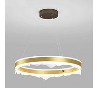 MSGIRVLZL Suspension De Chambre À Coucher À Anneau Créatif, Lampe D'Ambiance D'Éclairage Décoratif Acrylique De Salon Moderne À Led 32W, Lampes Suspendues De Salle À Manger Simples, Suspensions En Mét