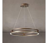 MSGIRVLZL Suspension De Salle À Manger À Anneau Créatif, Lampe À Suspension Linéaire En Alumiavec Abat-Jour En Acrylique, Suspension À Led Moderne De 40 W, Îlot De Cuisine Minimaliste Au-Dessus Des La