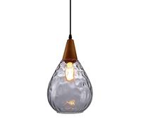 MSGIRVLZL Suspension En Bois Avec Abat-Jour En Verre Gouttes D'Eau, Lampes Suspendues Au Plafond De Décoration Créative - Lustre E27 Pour Chambre À Coucher D'Escalier De Couloir De Bar De Restaurant/T