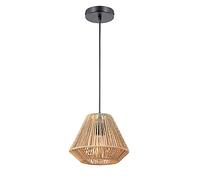 MSGIRVLZL Suspension En Corde Tressée, Lampe Suspendue En Rotin En Forme De Diamant, Lustre Industriel Vintage, Lampes À Suspension D'Éclairage Décoratif De Salle À Manger, Douille E27, Lampes Suspend