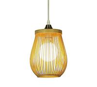 MSGIRVLZL Suspension Lanterne Antique, Lampe Suspendue Créative En Bambou, Lampes À Suspension En Rotin Japonais, Luminaires E27, Lustre Industriel Rétro Pour Salle À Manger, Îlot De Cuisine